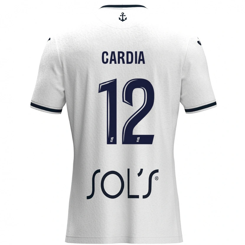 Danxen Damen Mickaëla Cardia #12 Weiß Dunkelblau Auswärtstrikot Trikot 2024/25 T-Shirt