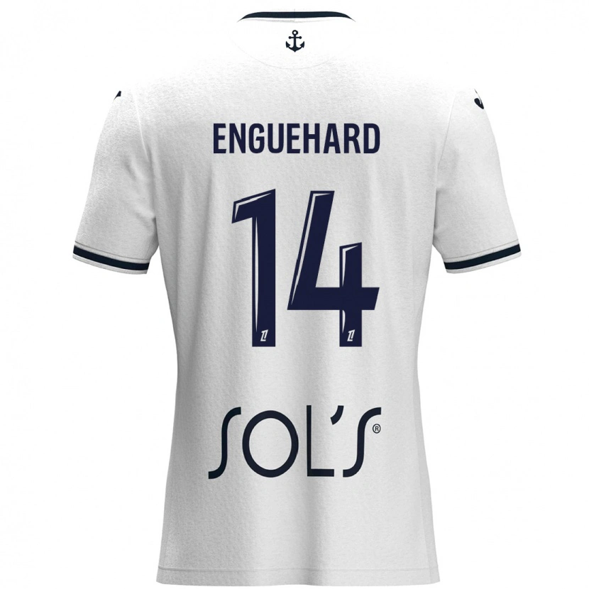 Danxen Damen Romane Enguehard #14 Weiß Dunkelblau Auswärtstrikot Trikot 2024/25 T-Shirt