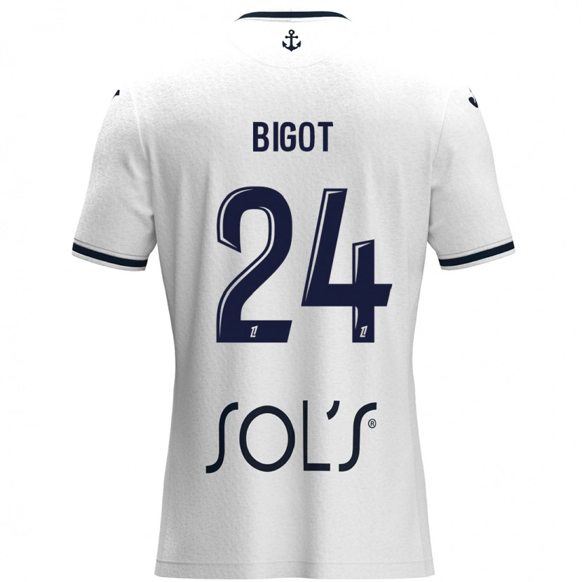 Danxen Damen Maureen Bigot #24 Weiß Dunkelblau Auswärtstrikot Trikot 2024/25 T-Shirt