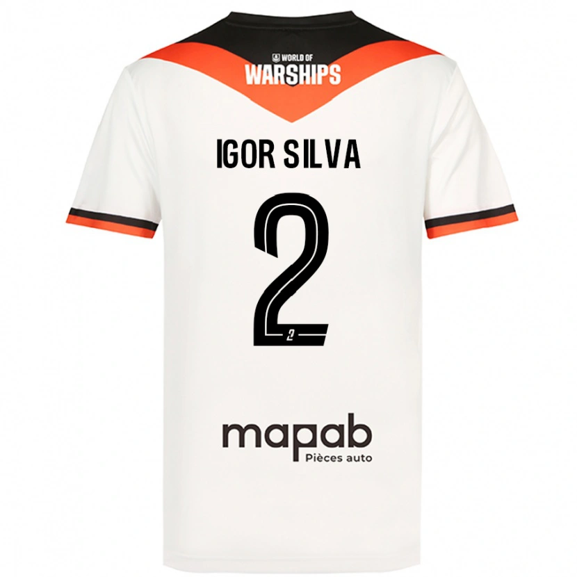 Danxen Damen Igor Silva #2 Weiß Auswärtstrikot Trikot 2024/25 T-Shirt