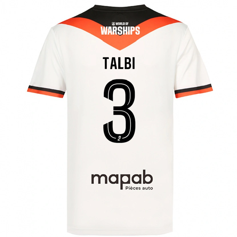 Danxen Damen Montassar Talbi #3 Weiß Auswärtstrikot Trikot 2024/25 T-Shirt