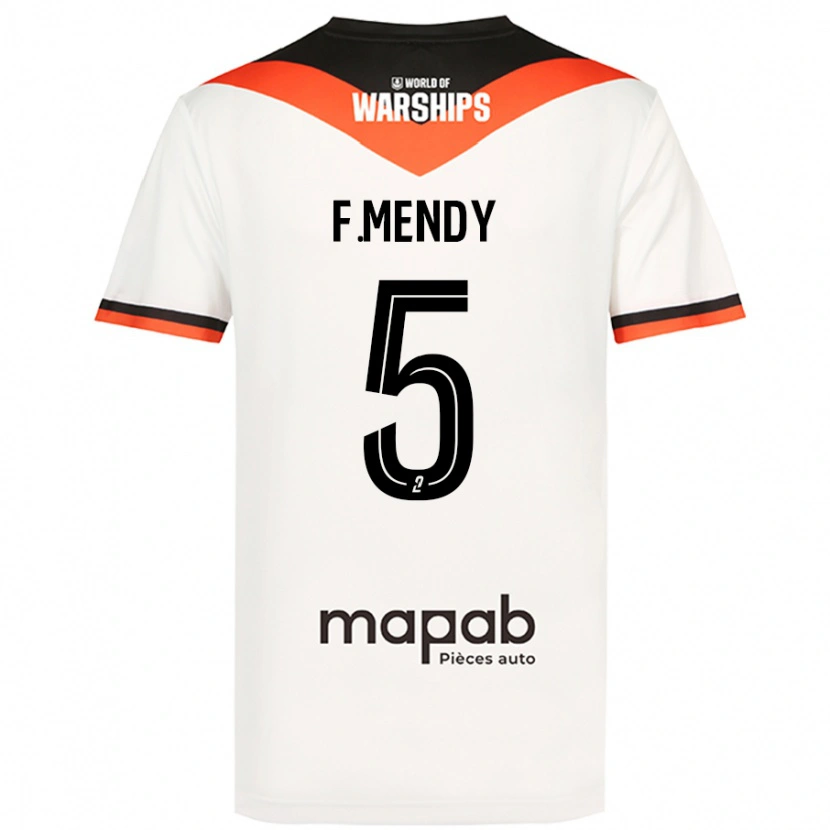 Danxen Damen Formose Mendy #5 Weiß Auswärtstrikot Trikot 2024/25 T-Shirt