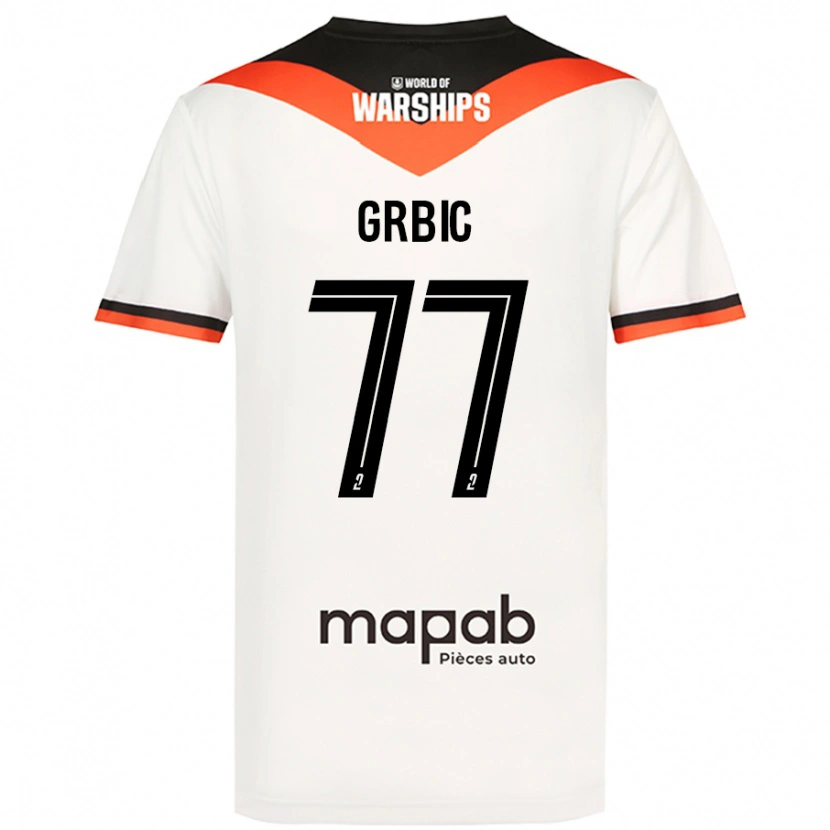 Danxen Damen Adrian Grbic #77 Weiß Auswärtstrikot Trikot 2024/25 T-Shirt