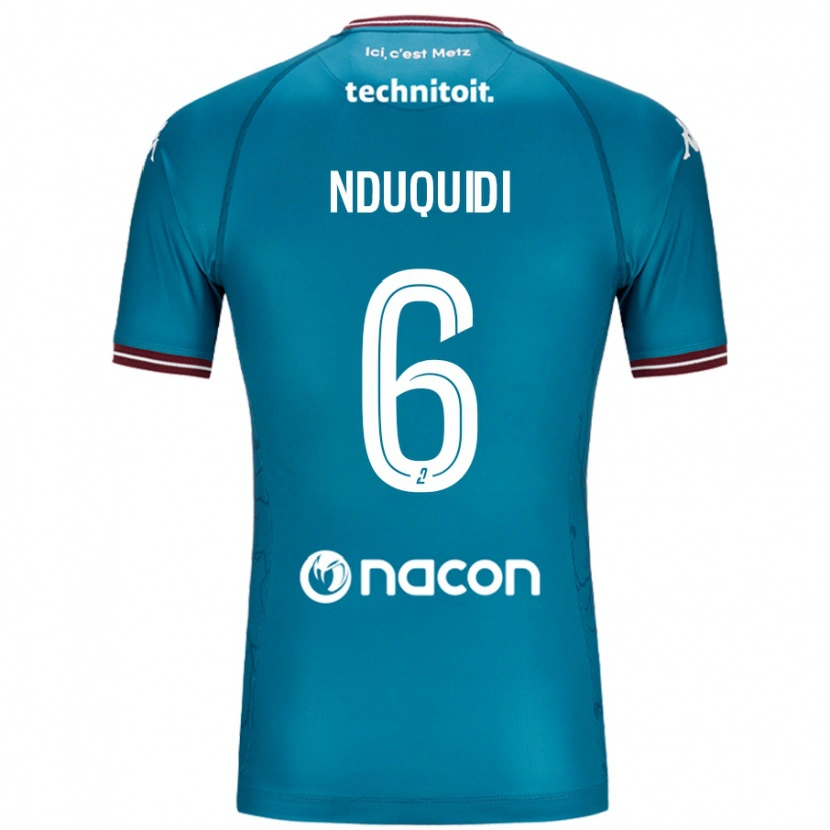 Danxen Damen Joseph Nduquidi #6 Blau Petrol Auswärtstrikot Trikot 2024/25 T-Shirt