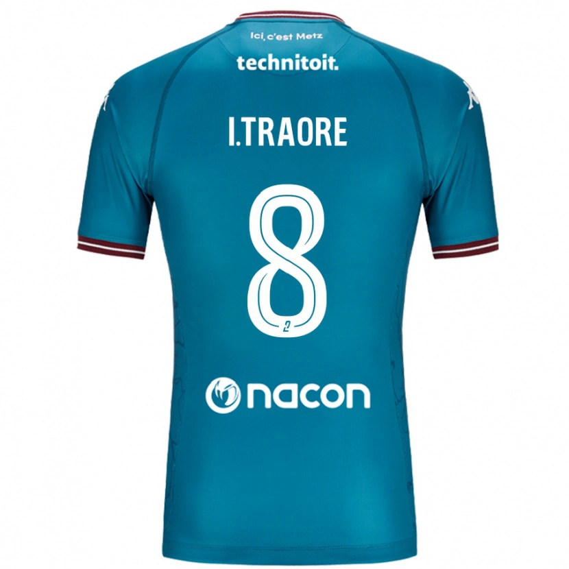 Danxen Damen Ismaël Traoré #8 Blau Petrol Auswärtstrikot Trikot 2024/25 T-Shirt
