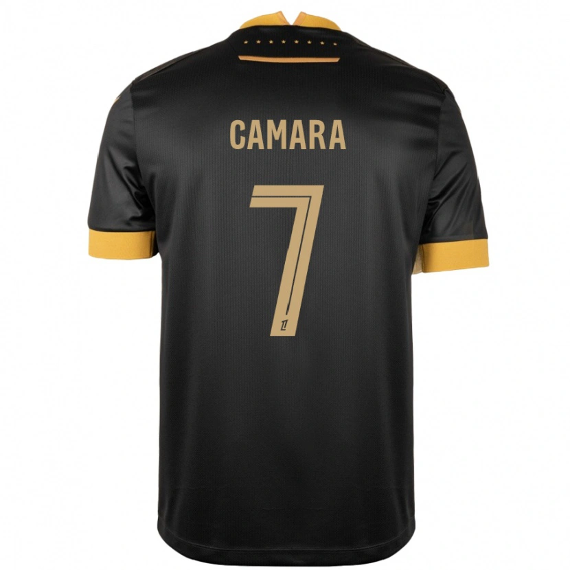 Danxen Damen Mohamed Camara #7 Schwarz Braun Auswärtstrikot Trikot 2024/25 T-Shirt