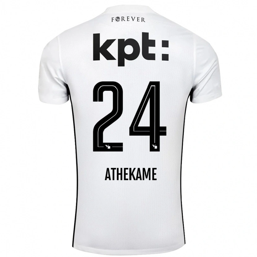 Danxen Damen Zachary Athekame #24 Weiß Schwarz Auswärtstrikot Trikot 2024/25 T-Shirt