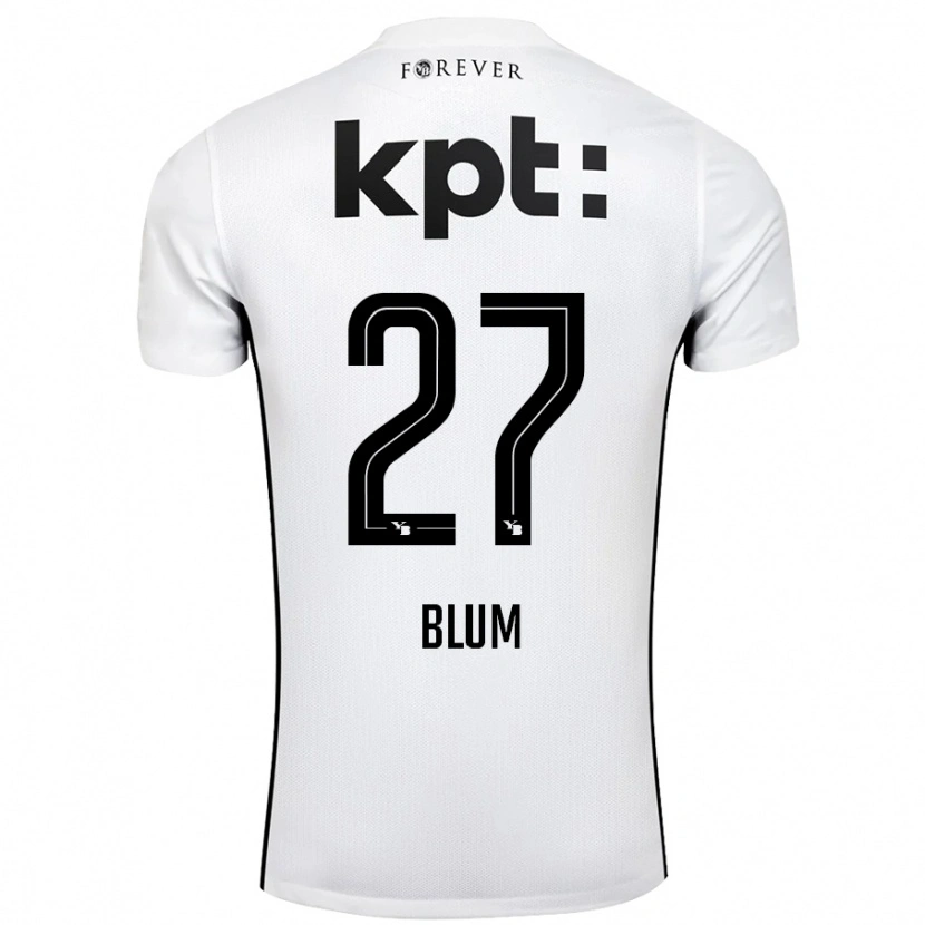 Danxen Damen Lewin Blum #27 Weiß Schwarz Auswärtstrikot Trikot 2024/25 T-Shirt