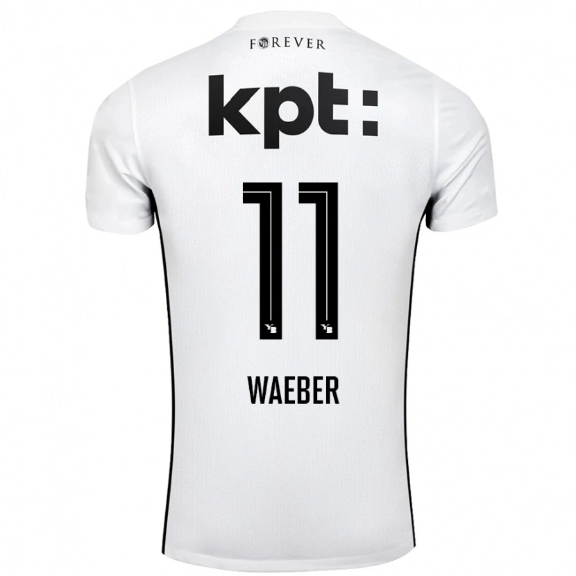 Danxen Damen Stéphanie Waeber #11 Weiß Schwarz Auswärtstrikot Trikot 2024/25 T-Shirt