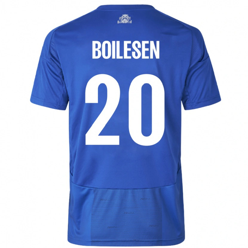 Danxen Damen Nicolai Boilesen #20 Weiß Blau Auswärtstrikot Trikot 2024/25 T-Shirt