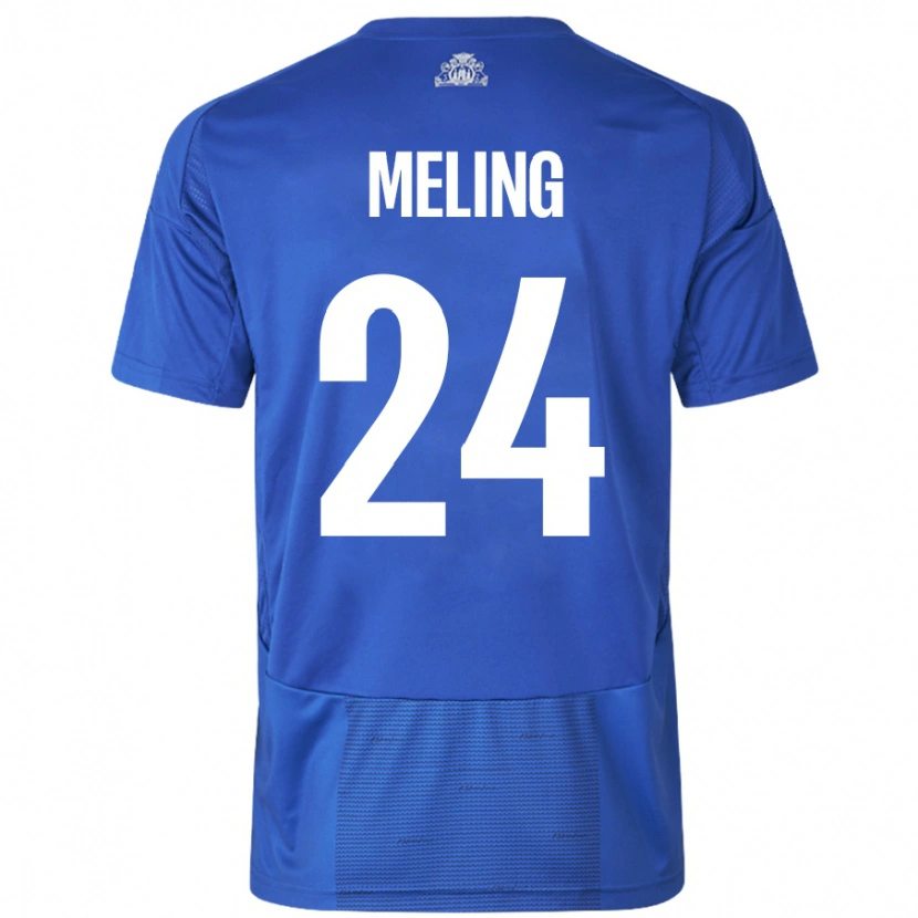 Danxen Damen Birger Meling #24 Weiß Blau Auswärtstrikot Trikot 2024/25 T-Shirt