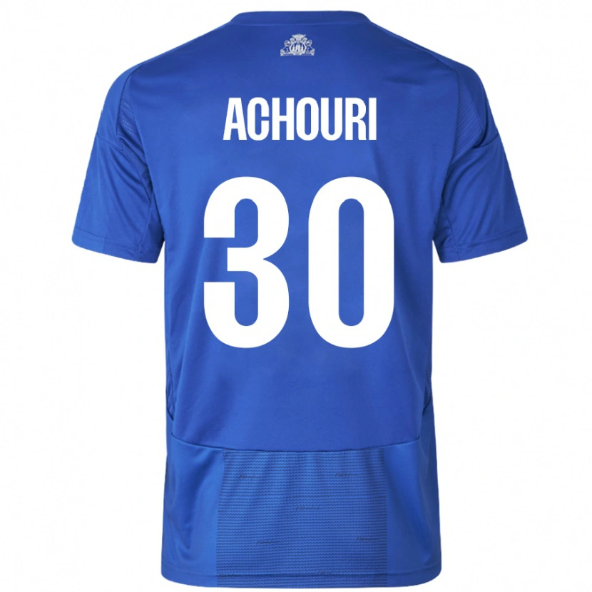 Danxen Damen Elias Achouri #30 Weiß Blau Auswärtstrikot Trikot 2024/25 T-Shirt
