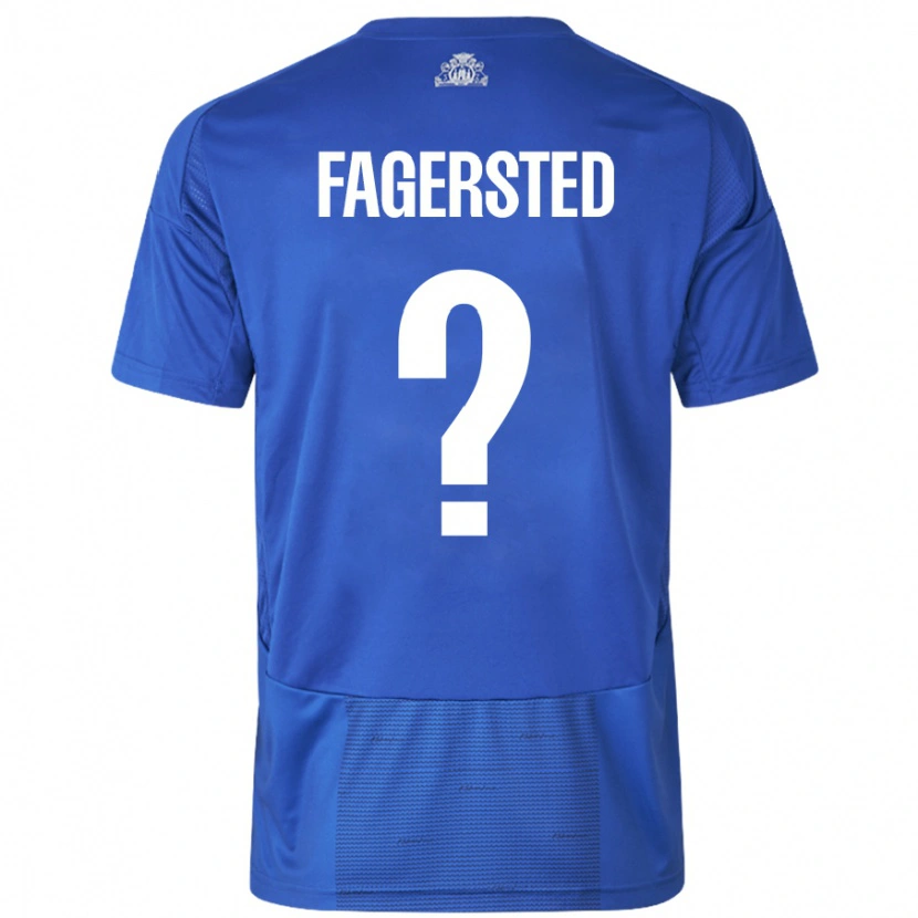 Danxen Damen Johan Fagersted #0 Weiß Blau Auswärtstrikot Trikot 2024/25 T-Shirt