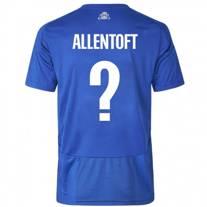 Danxen Damen Philip Allentoft #0 Weiß Blau Auswärtstrikot Trikot 2024/25 T-Shirt