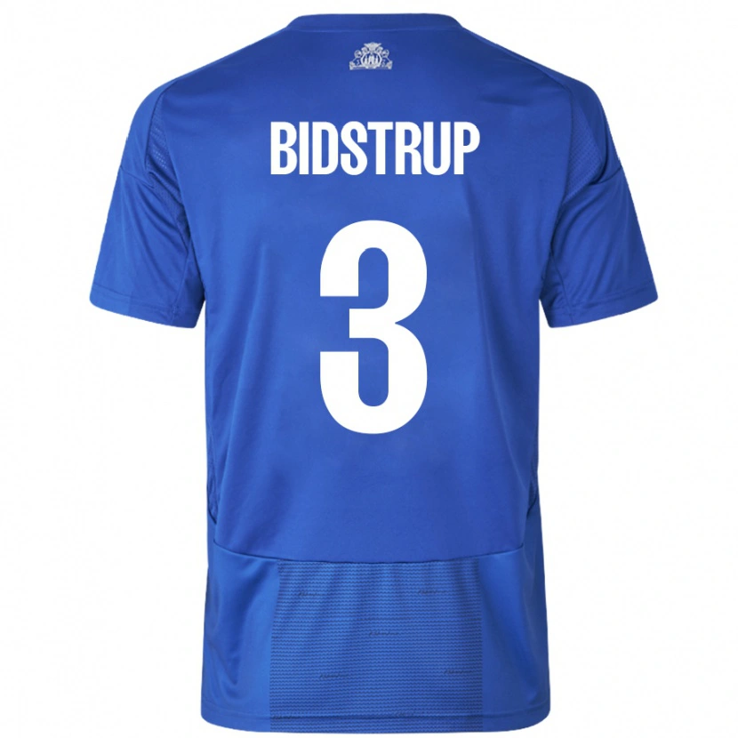 Danxen Damen Hjalte Bidstrup #3 Weiß Blau Auswärtstrikot Trikot 2024/25 T-Shirt
