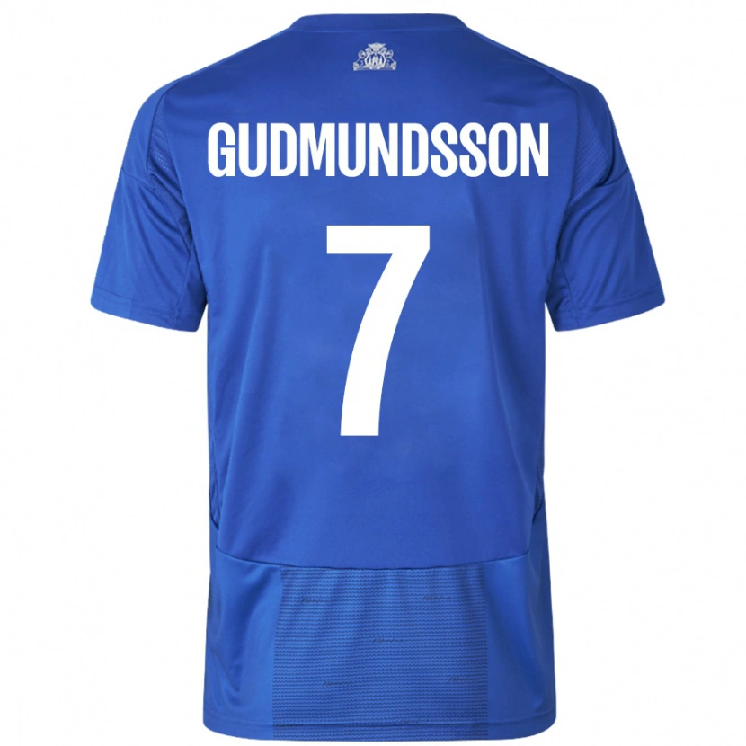 Danxen Damen Galdur Gudmundsson #7 Weiß Blau Auswärtstrikot Trikot 2024/25 T-Shirt