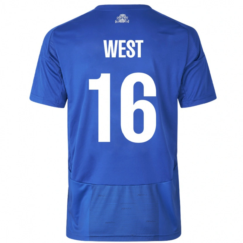 Danxen Damen Liam West #16 Weiß Blau Auswärtstrikot Trikot 2024/25 T-Shirt