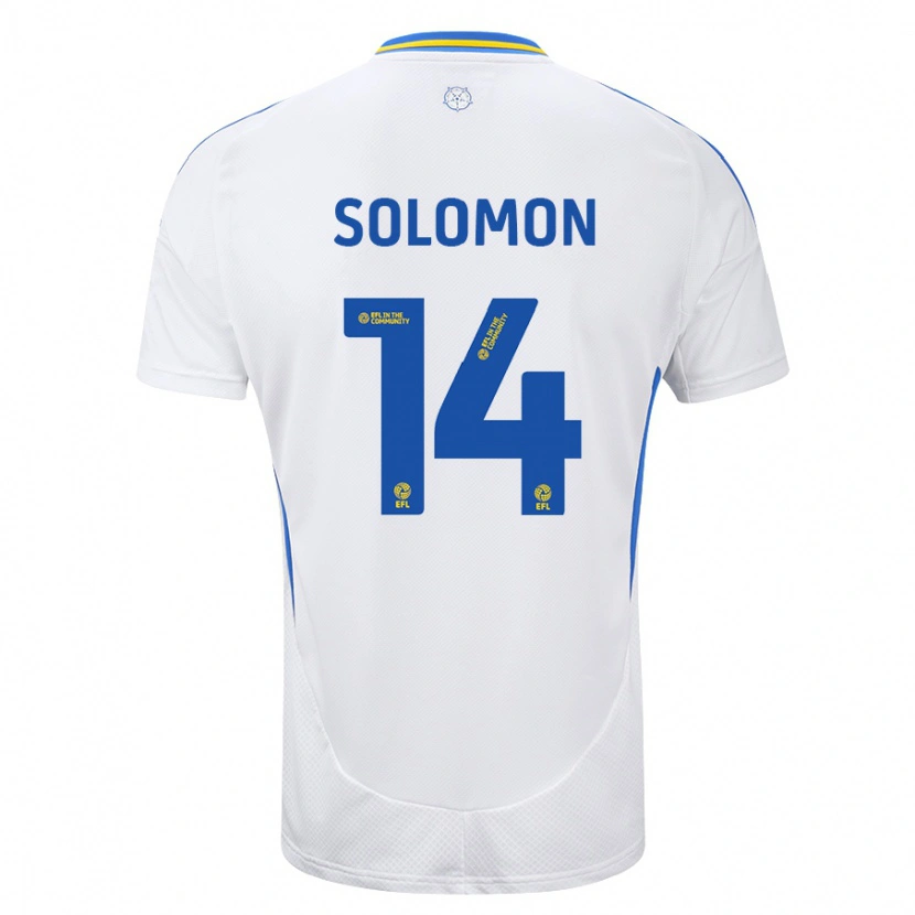 Danxen Kinder Manor Solomon #14 Weiß Blau Heimtrikot Trikot 2024/25 T-Shirt