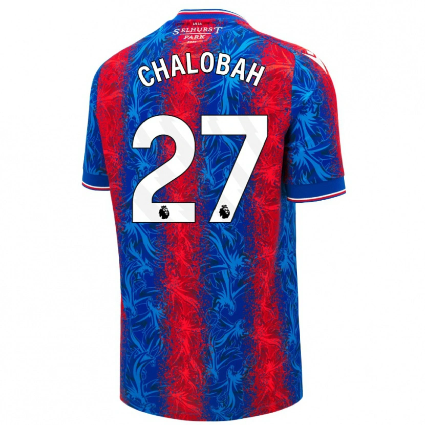 Danxen Kinder Trevoh Chalobah #27 Rot Blauen Streifen Heimtrikot Trikot 2024/25 T-Shirt