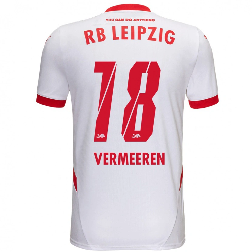 Danxen Kinder Arthur Vermeeren #18 Weiß Rot Heimtrikot Trikot 2024/25 T-Shirt