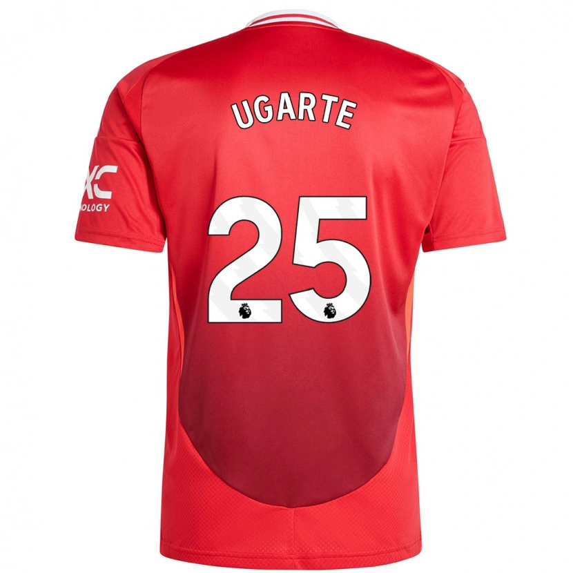 Danxen Kinder Manuel Ugarte #25 Hellrot Heimtrikot Trikot 2024/25 T-Shirt