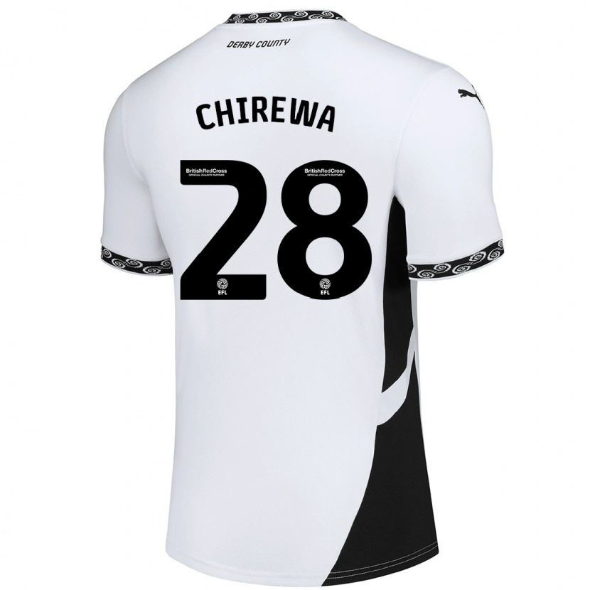 Danxen Kinder Tawanda Chirewa #28 Weiß Schwarz Heimtrikot Trikot 2024/25 T-Shirt