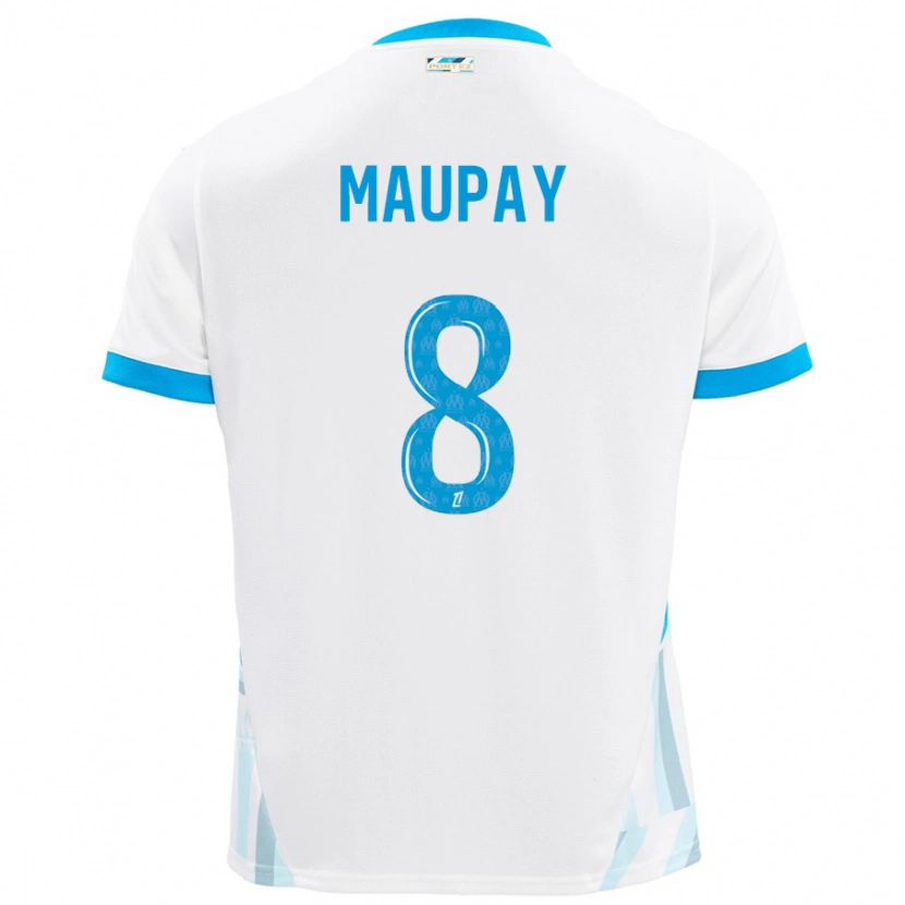 Danxen Kinder Neal Maupay #8 Weiß Himmelblau Heimtrikot Trikot 2024/25 T-Shirt