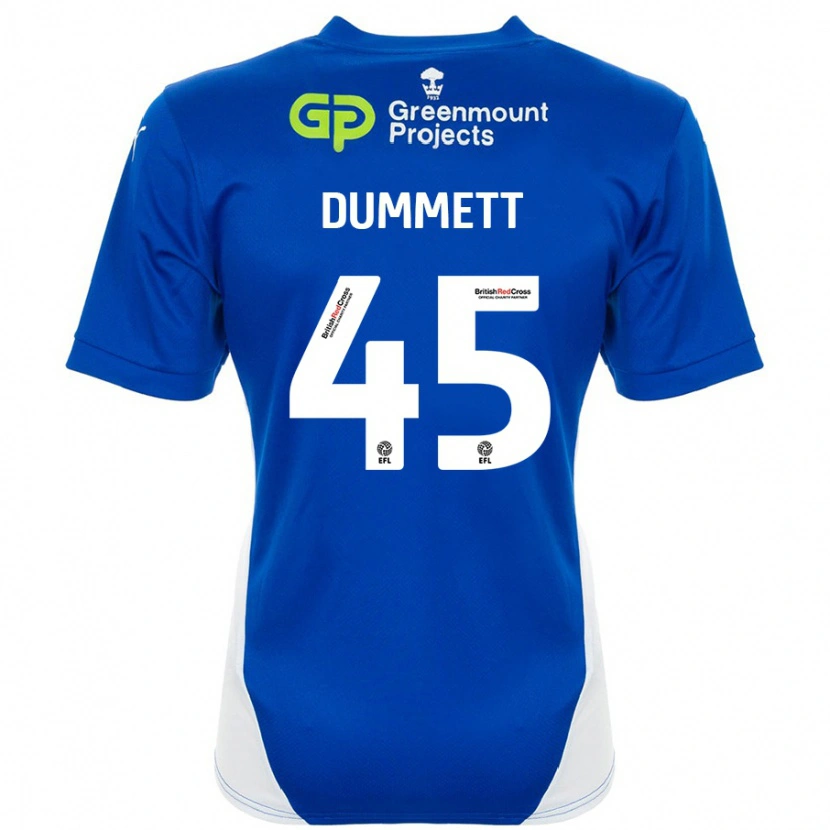 Danxen Kinder Paul Dummett #45 Blau Weiß Heimtrikot Trikot 2024/25 T-Shirt