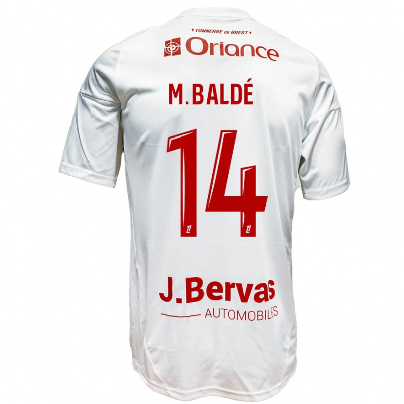 Danxen Kinder Mama Baldé #14 Weiß Rot Auswärtstrikot Trikot 2024/25 T-Shirt