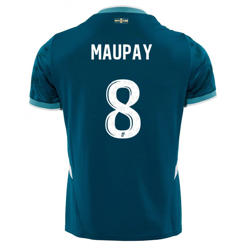 Danxen Kinder Neal Maupay #8 Türkisblau Auswärtstrikot Trikot 2024/25 T-Shirt