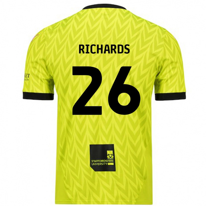 Danxen Kinder Rico Richards #26 Fluoreszierend Grün Auswärtstrikot Trikot 2024/25 T-Shirt