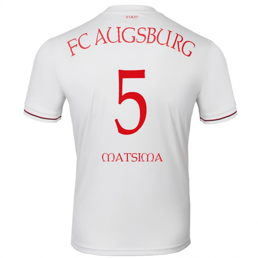 Danxen Kinder Chrislain Matsima #5 Weiß Heimtrikot Trikot 2024/25 T-Shirt