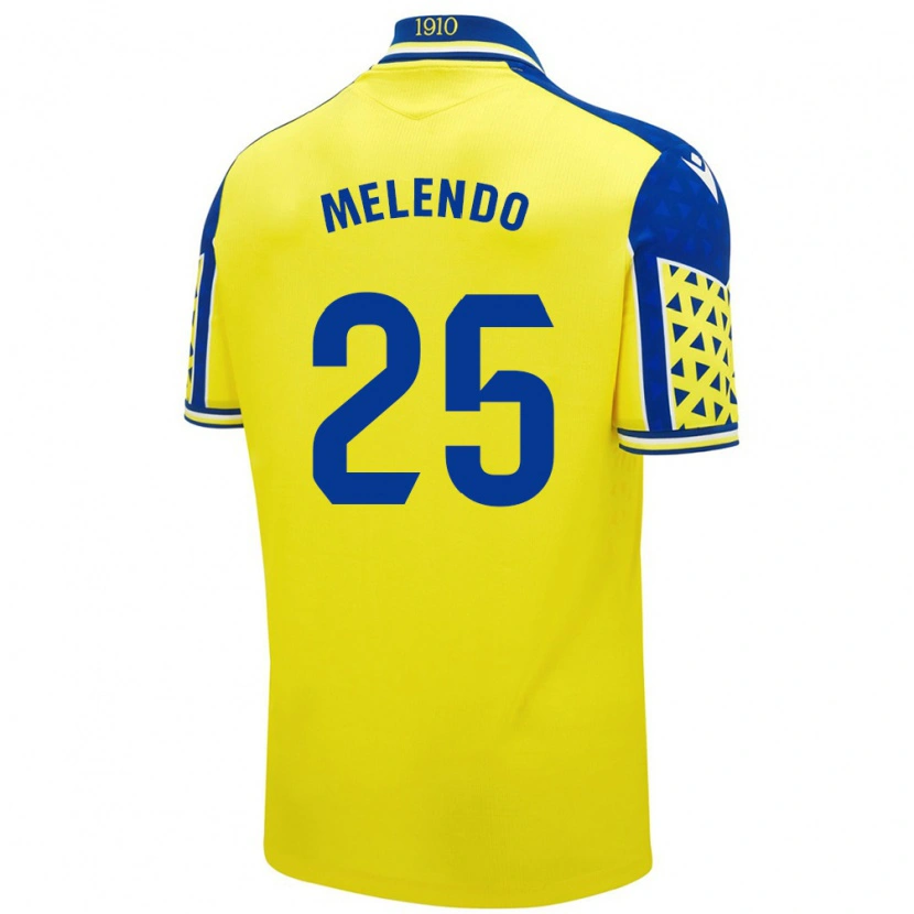 Danxen Kinder Óscar Melendo #25 Gelb Blau Heimtrikot Trikot 2024/25 T-Shirt
