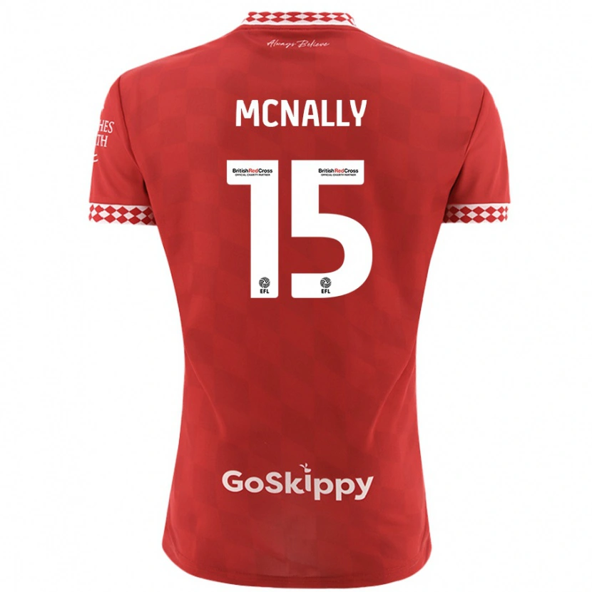Danxen Kinder Luke Mcnally #15 Rot Heimtrikot Trikot 2024/25 T-Shirt