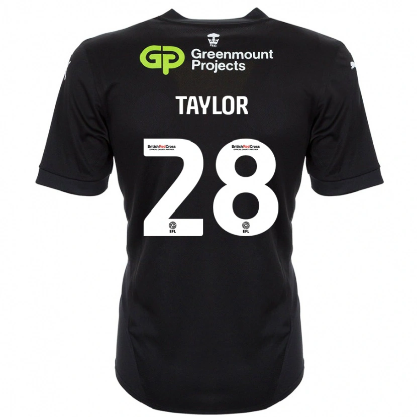 Danxen Kinder Dale Taylor #28 Schwarz Auswärtstrikot Trikot 2024/25 T-Shirt