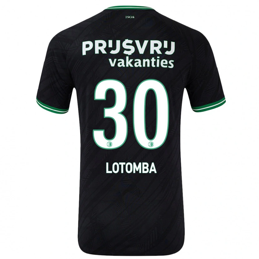 Danxen Kinder Jordan Lotomba #30 Schwarz Grün Auswärtstrikot Trikot 2024/25 T-Shirt