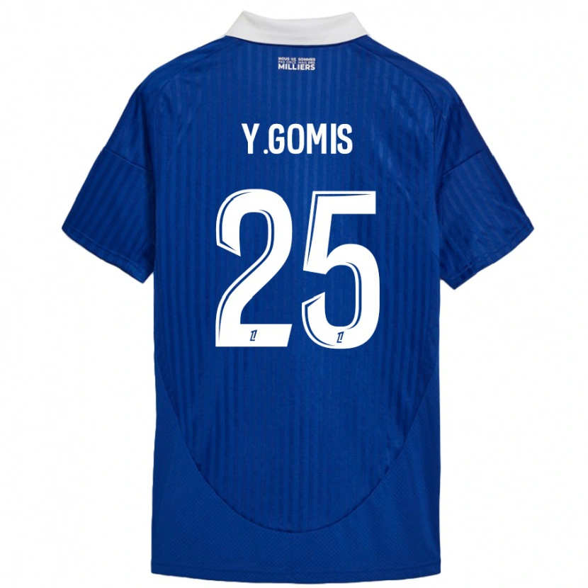 Danxen Kinder Yoni Gomis #25 Blau Weiß Heimtrikot Trikot 2024/25 T-Shirt