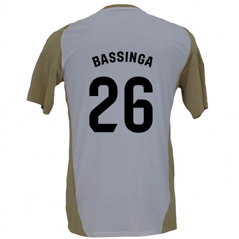 Danxen Kinder Aboubacar Bassinga #26 Braunweiß Auswärtstrikot Trikot 2024/25 T-Shirt