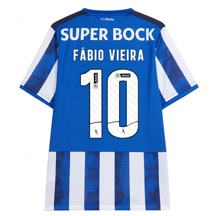 Danxen Herren Fábio Vieira #10 Blau Weiß Heimtrikot Trikot 2024/25 T-Shirt
