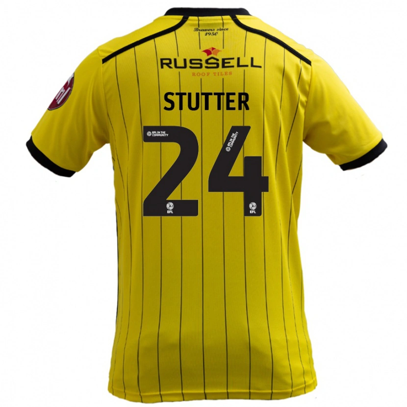 Danxen Herren Ronnie Stutter #24 Gelb Heimtrikot Trikot 2024/25 T-Shirt