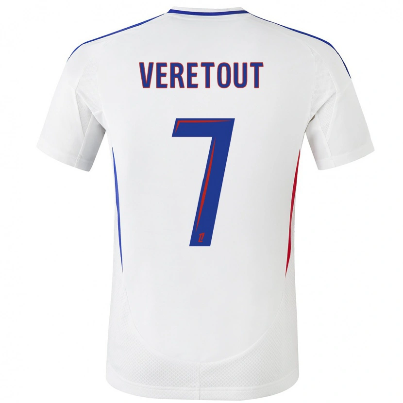 Danxen Herren Jordan Veretout #7 Weiß Blau Heimtrikot Trikot 2024/25 T-Shirt