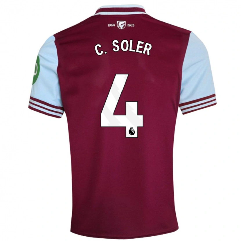 Danxen Herren Carlos Soler #4 Dunkelrot Heimtrikot Trikot 2024/25 T-Shirt