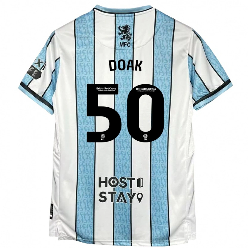Danxen Herren Ben Doak #50 Weiß Blau Auswärtstrikot Trikot 2024/25 T-Shirt