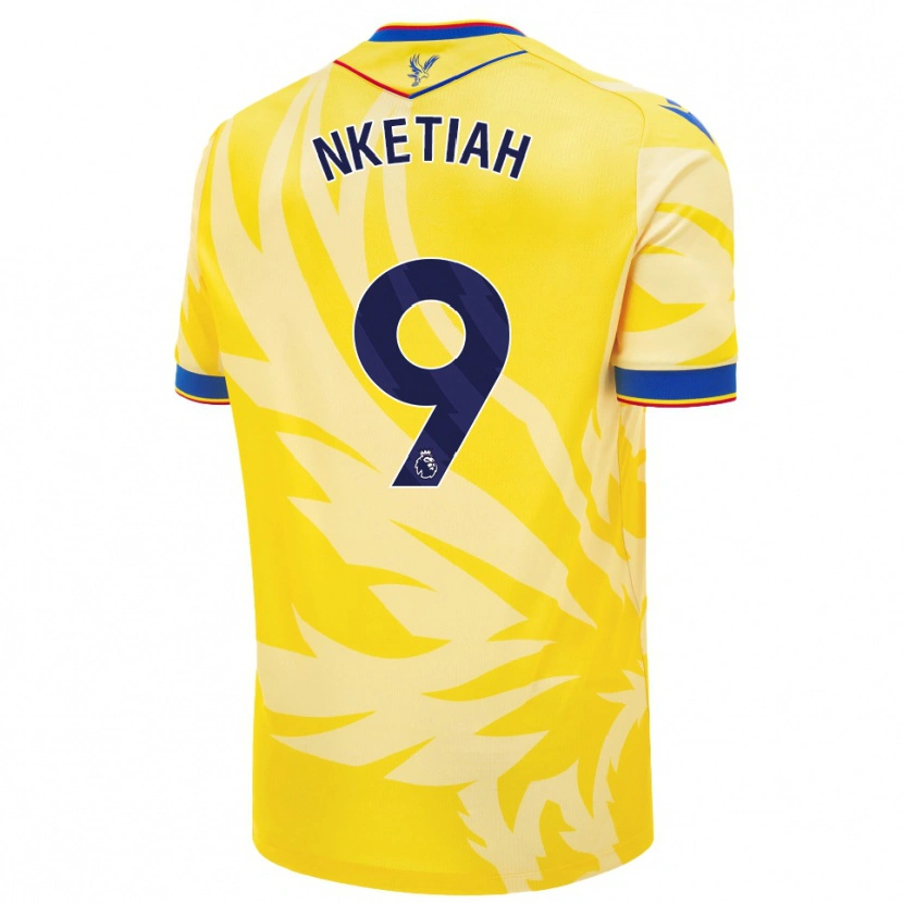 Danxen Herren Eddie Nketiah #9 Gelb Auswärtstrikot Trikot 2024/25 T-Shirt