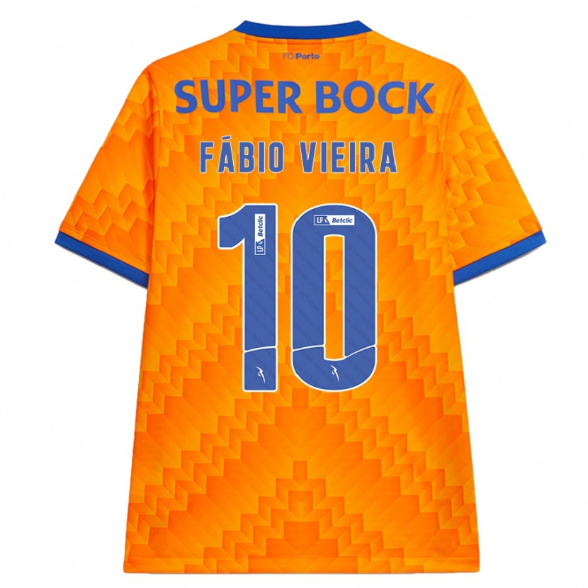 Danxen Herren Fábio Vieira #10 Orange Auswärtstrikot Trikot 2024/25 T-Shirt