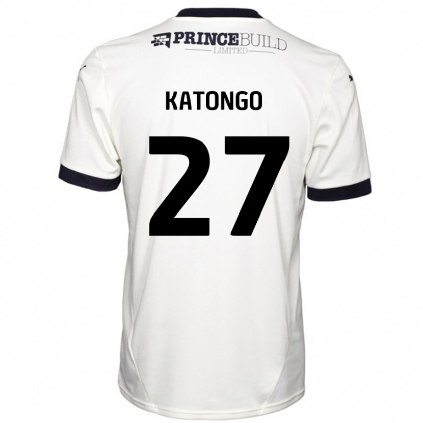 Danxen Herren Jadel Katongo #27 Cremeweiß Schwarz Auswärtstrikot Trikot 2024/25 T-Shirt
