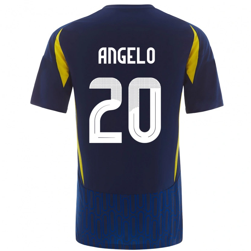 Danxen Herren Ângelo #20 Blau Gelb Auswärtstrikot Trikot 2024/25 T-Shirt