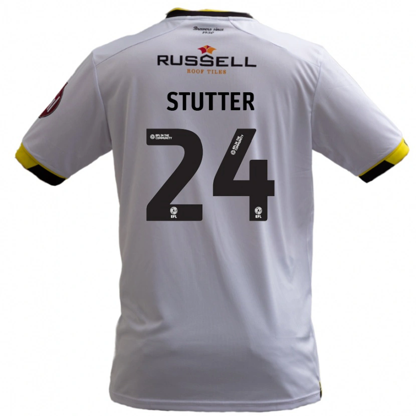 Danxen Herren Ronnie Stutter #24 Weiß Auswärtstrikot Trikot 2024/25 T-Shirt