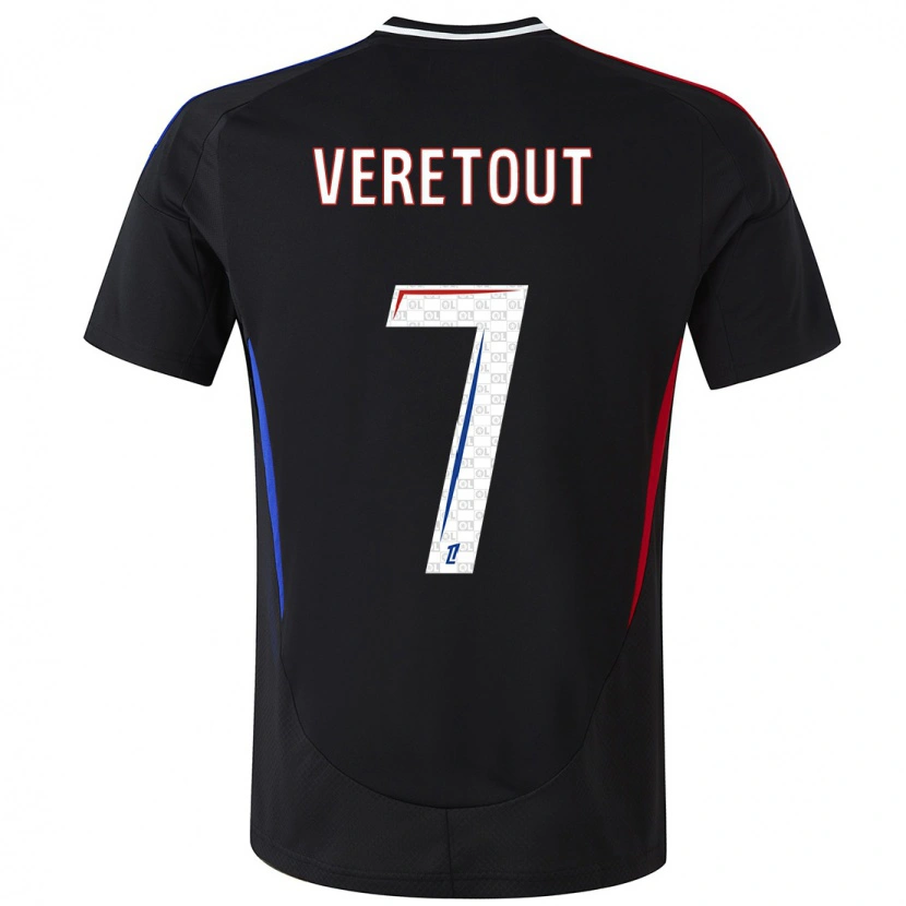 Danxen Herren Jordan Veretout #7 Schwarz Auswärtstrikot Trikot 2024/25 T-Shirt