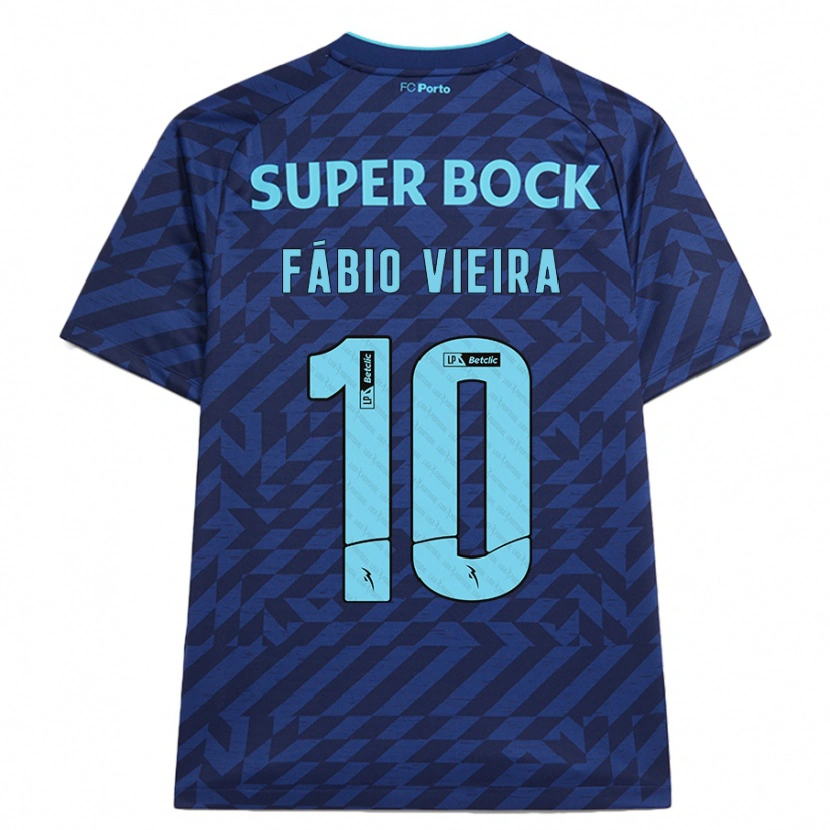 Danxen Herren Fábio Vieira #10 Marineblau Ausweichtrikot Trikot 2024/25 T-Shirt